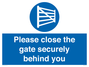 Please close the gate securely behind you
